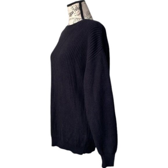 Callahan black backless V-cut knitted sweater size M - Picture 4 of 7
